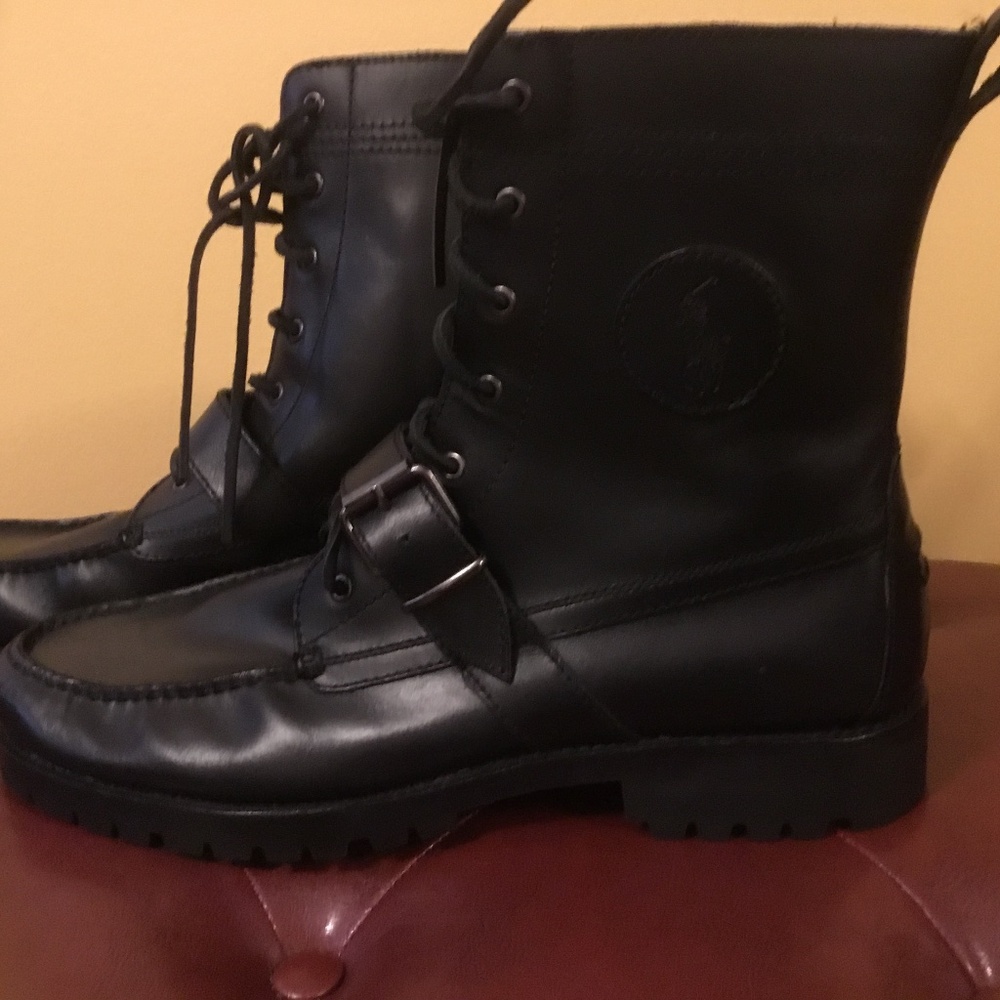 Polo Ralph Lauren Ranger Men’s Leather Boots 12D - Picture 2 of 16
